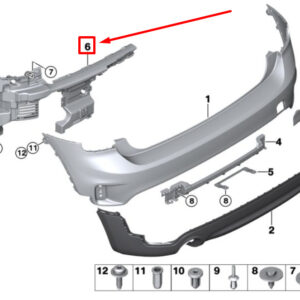 51127389358 - NEW MINI -LANDSMANN F60 REAR RIGHT BUMPER 51127389358 7389358 GENUINE