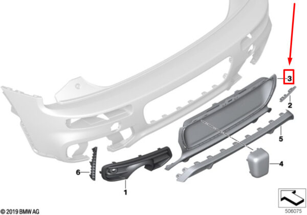 51127422886 - NEW MINI CLUBMAN F54 REAR BUMPER COVER 7422886 51127422886 GENUINE