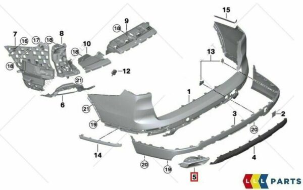 51127441046 - OEM BMW G07 X7 30DX 40IX 50IX SAV RIGHT REAR MOULDING 51127441046 GENUINE NEW