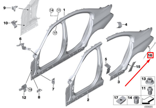 51128064442 - NEW BMW 3 F80 RIGHT PROTECTIVE FILM 51128064442 8064442 ORIGINAL