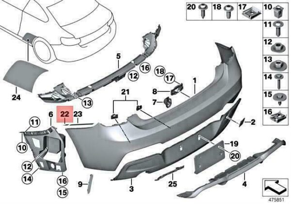 51128070594 - 5PCS OEM BMW M2 F87 COMPETITION COUPE RIGHT PROTECTION FOIL 51128070594 OEM NEW