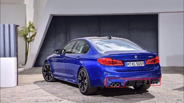 51128073379 - NEW BMW M5 F90 BEHIND BUMPER COVER PRIMARY 8073379 ORIGINAL