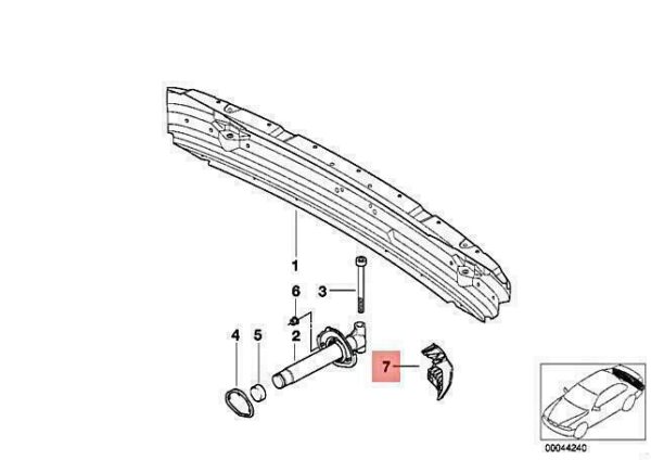 51128246077 - OEM BMW E39 520D 520I 523I 525D 525I 525TDS 528I INSERT LEFT 51128246077 GENUINE