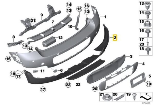 New Genuine MINI Countryman R60 All 4 10-16 Rear Bumper Lower Diffuser 9812743 - Image 2