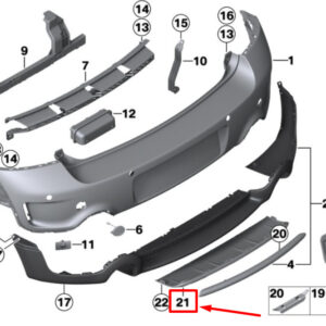 51129812753 - NEW MINI -LANDSMANN R60 REAR BUMPER 51129812753 9812753 GENUINE