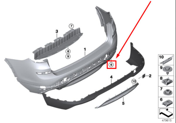 51129901636 - NEW BMW X3 F25 BUMPER COVER 9901636 51129901636 GENUINE
