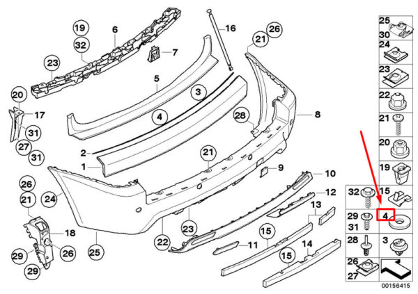 51133415081 - NEW BMW X3 E83 EXPANDED RUBBER SEAL 3415081 51133415081 ORIGINAL