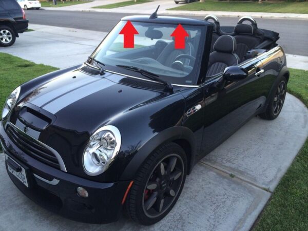 51137200293 - NEW MINI R52 R57 CONVERTIBLE TOP WINDSHIELD PANEL COVER 7200293 ORIGINAL