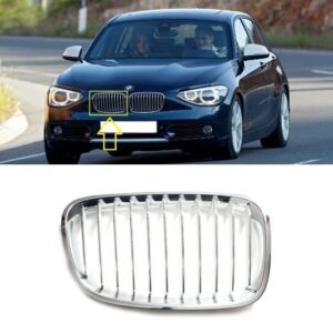 51137262120 - New Genuine BMW F20 11-15 Chrome Front Bumper Upper Grille Right 7262120 OEM