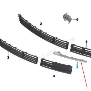 51137295356 - NEW BMW 7 F01 FRONT BUMPER RIGHT MOLDING TRIM 51137295356 7295356 2015 OEM