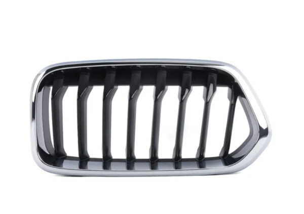 51137424777 - NEW BMW X2 F39 16-18 FRONT LEFT KIDNEY GRILLE BLACK / CHROME 7424777 18-19