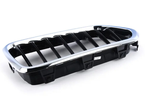 51137424777 - NEW BMW X2 F39 16-18 FRONT LEFT KIDNEY GRILLE BLACK / CHROME 7424777 18-19