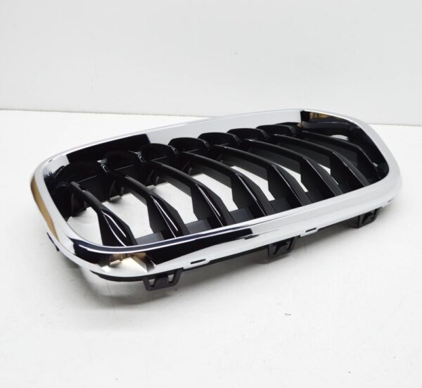51137424778 - NEW BMW X2 F39 16-18 FRONT RIGHT KIDNEY GRILLE CHOME / BLACK 7424778 18-19