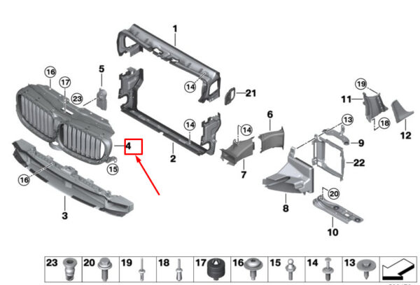 51137497205 - BMW 7 G11 Radiator Grille 51137497205 NEW GENUINE