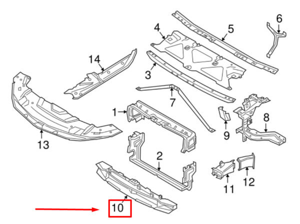 51137497215 - BMW 7 G11 G12 air flaps for front bumper bottom 7497215 51137497215 NEW