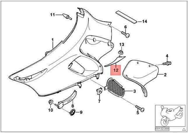 51137699569 - OEM BMW 89V 0559 MOULDING UPPER LEFT 51137699569 GENUINE NEW