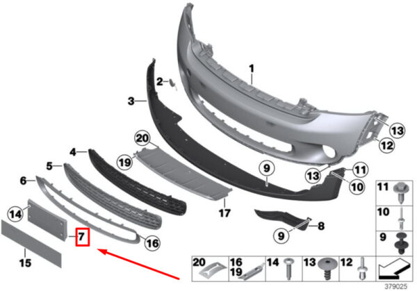 51139801613 - MINI COUNTRYMAN R60 USA license plate holder front 51139801613 NEW GENUINE