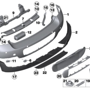 51139803768 - NEW MINI -LANDMANN R60 LICENSE PLATE 51139803768 9803768 GENUINE