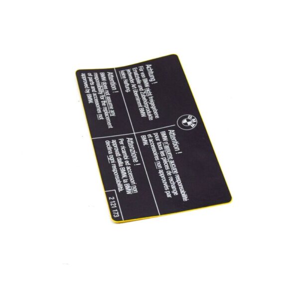 51142121173 - BMW 3 Coupe E92 label "Original BMW parts" 51142121173 NEW REAL