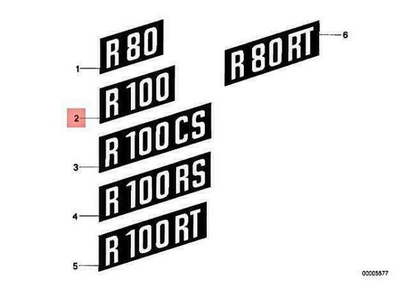 51142301029 - OEM BMW 247 R 100 /7T /T TIC STICKER 51142301029 GENUINE NEW