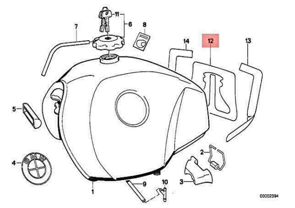 51142307099 - OEM BMW 247 47E R 100 GS 91 80 BASE 51142307099 GENUINE NEW