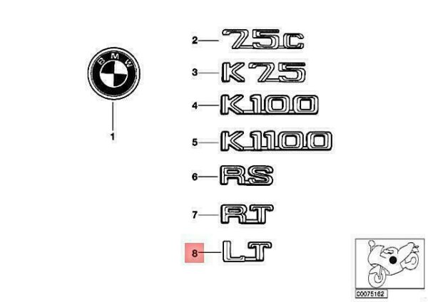 51142308739 - OEM BMW 89V K58 0516 0536 PLAQUE 51142308739 GENUINE NEW