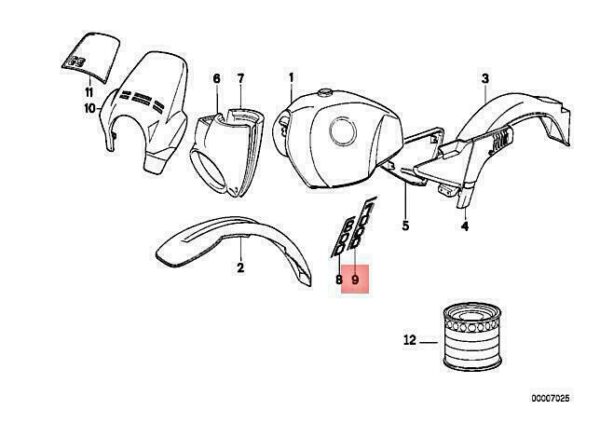 51142322215 - OEM BMW 47E R 100 GS STICKER RIGHT 51142322215 GENUINE NEW