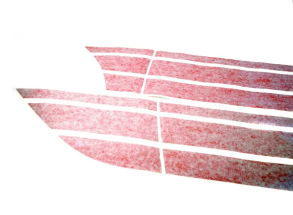 51142355195 - New Genuine MINI Cooper F56 F57 Cabrio JCW Side Stripes Pro Chili Red 2355195