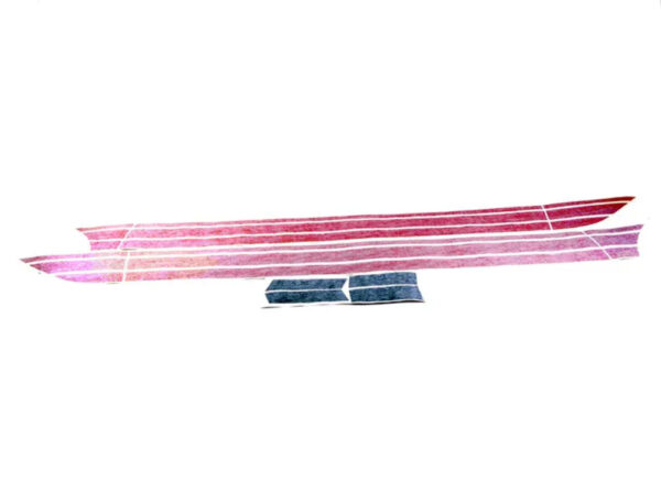 51142355195 - New Genuine MINI Cooper F56 F57 Cabrio JCW Side Stripes Pro Chili Red 2355195