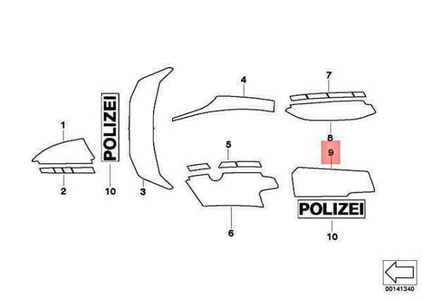 51147687653 - OEM BMW R22 0499 850 02 0417 STICKER CASE LID LEFT 51147687653 GENUINE NEW