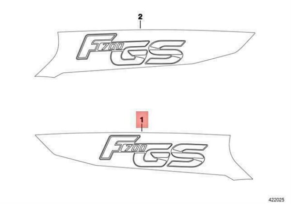 51148525977 - OEM BMW K70 0B11 0B21 LETTERING LEFT 51148525977 GENUINE NEW