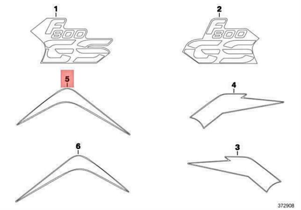 51148551849 - OEM BMW K72 F 800 GS 0B22 0B12 DECORATIVE TRIM BOTTOM LEFT 51148551849 GENUINE