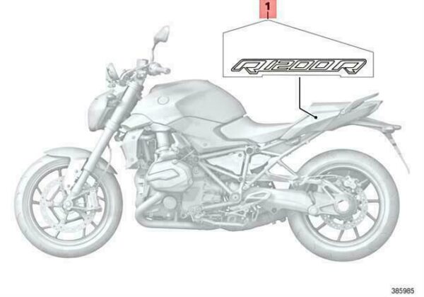 51148554359 - OEM BMW K53 0A14 LETTERING LEFT 51148554359 GENUINE NEW
