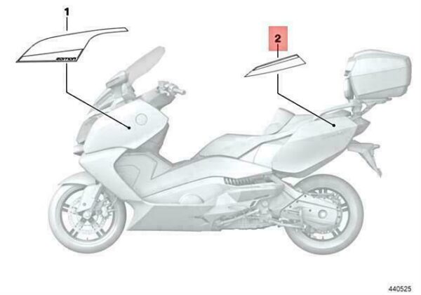 51148555497 - OEM BMW K19 0134 DECORATIVE TRIM REAR SIDE PANEL LEFT 51148555497 GENUINE NEW