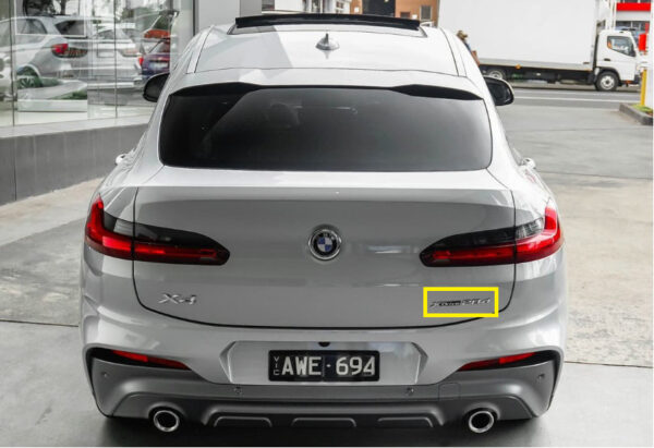51148737327 - NEW BMW X3 G01 X4 G02 X-DRIVE 20D REAR CASE STICKER BADGE 8737327 ORIGINAL