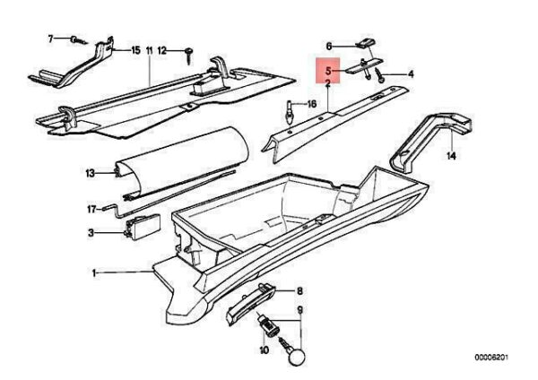 51161948236 - OEM BMW E32 730I 730IL 735I 735IL 740I 740IL 750I 750IL CATCH 51161948236 NEW