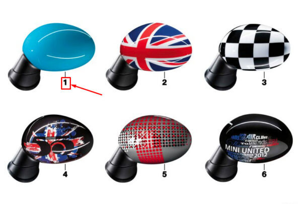 51162157406 - MINI COUNTRYMAN R60 FRONT RIGHT EXTERIOR MIRROR COVER 51162157406 NEW GENUINE