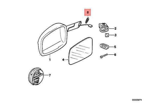 51162290741 - OEM BMW Z1 ROADSTER LEFT BASE 51162290741 GENUINE NEW