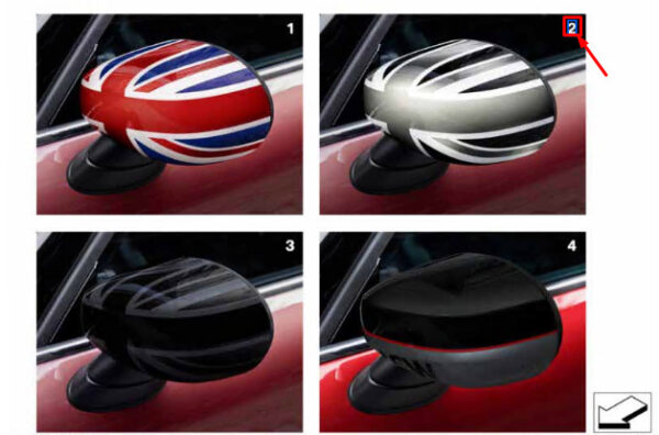 51162465788 - Mini Cooper F56 Front Right Door Mirror Cover LHD 51162465788 NEW Genuine