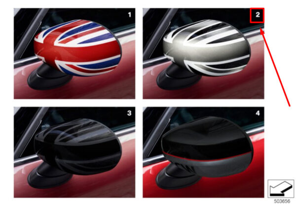 51162465789 - Mini Cooper F56 Front Left Door Mirror Cover LHD 51162465789 2465789 NEW