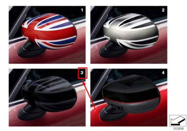 51162465793 - NEW MINI COOPER F55 FRONT LEFT DOOR MIRROR COVER LHD 51162465793 2465793