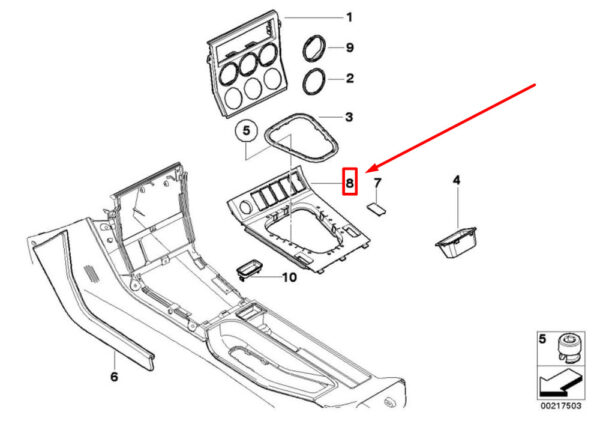51162491397 - NEW BMW Z3 E36 MEMORY COMPARTMENT LOWER COVER 2491397 51162491397 GENUINE