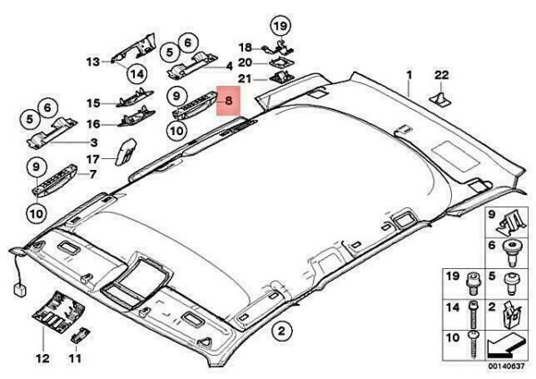 51163404031 - OEM BMW X3 E83 X3 1.8D 2.0D 2.0I 2.5I 2.5SI HANDLE REAR LEFT 51163404031 NEW