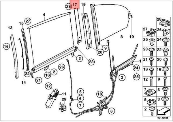 51167013106 - BMW E65 E66 730d 730i Alpine Right Rear Shade Cover B7 Original 5