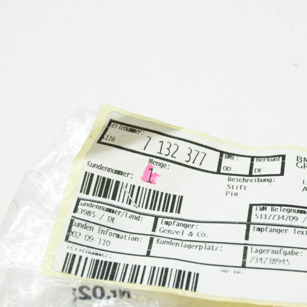 51167132377 - BMW 3 E90 Center Console Pin 51167132377 7132377 NEW GENUINE