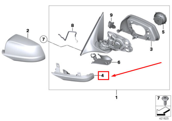 51167266379 - BMW 6 F06 Front Left Lower Housing Section 51167266379 7266379 NEW GENUINE