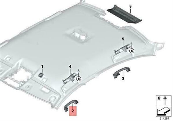 51167495617 - OEM BMW HYBRID X5 M3 F10 11 F15 F18 F20 F21 GRAB HANDLE FRONT 51167495617 NEW