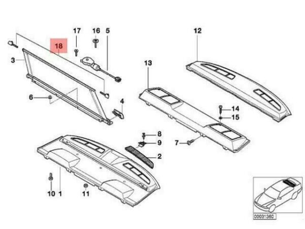 51168215240 - OEM BMW E38 SEDAN END CAP SET 51168215240 GENUINE NEW