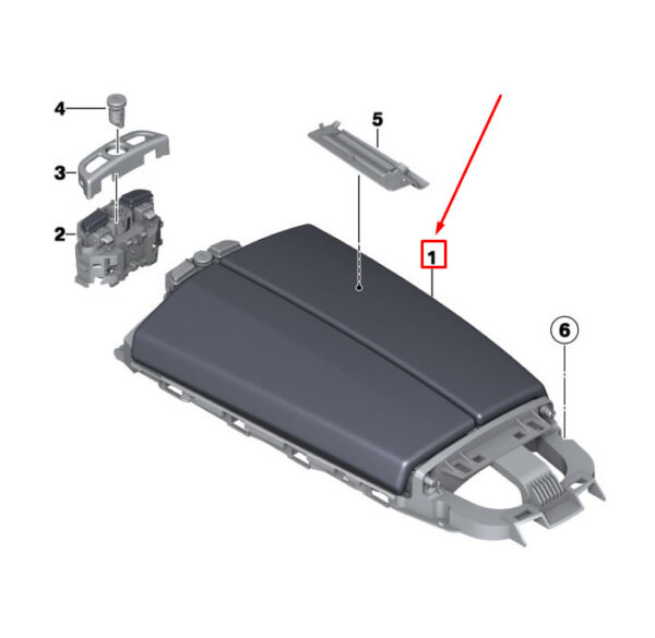 51169216408 - BMW 6 Coupe F13 Front Center Armrest LHD 51169216408 NEW GENUINE