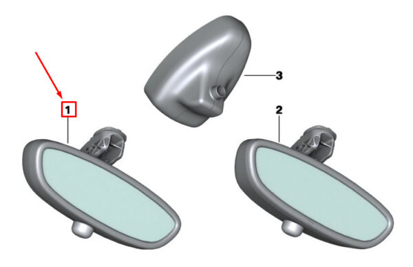 51169302876 - MINI COUPE R58 interior mirror 51169302876 9302876 NEW ORIGINAL